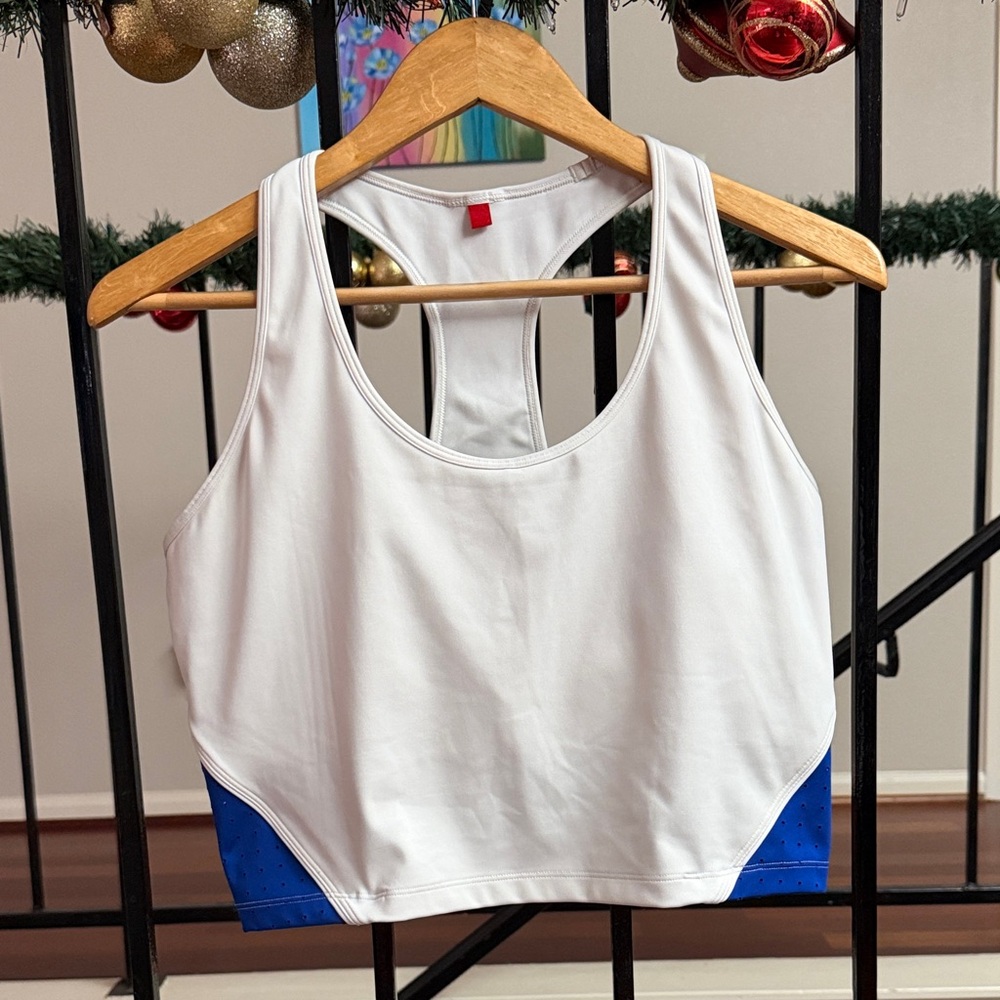 Wilson White and Blue Sports Bra